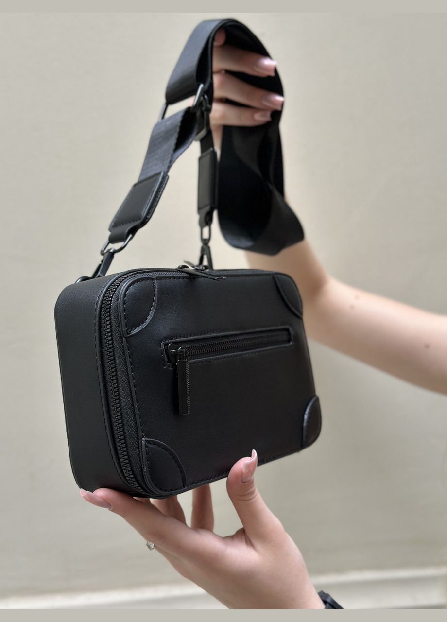 Сумка черная кросс-боди 60205 через плечо No Brand (299279282)