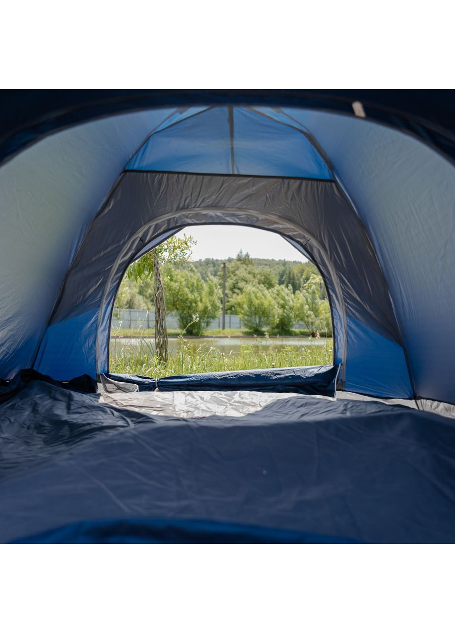Палатка кемпинговая трехместная 190×190×140 (см) автоматическая LU-002 Синий LUGI (370439183)