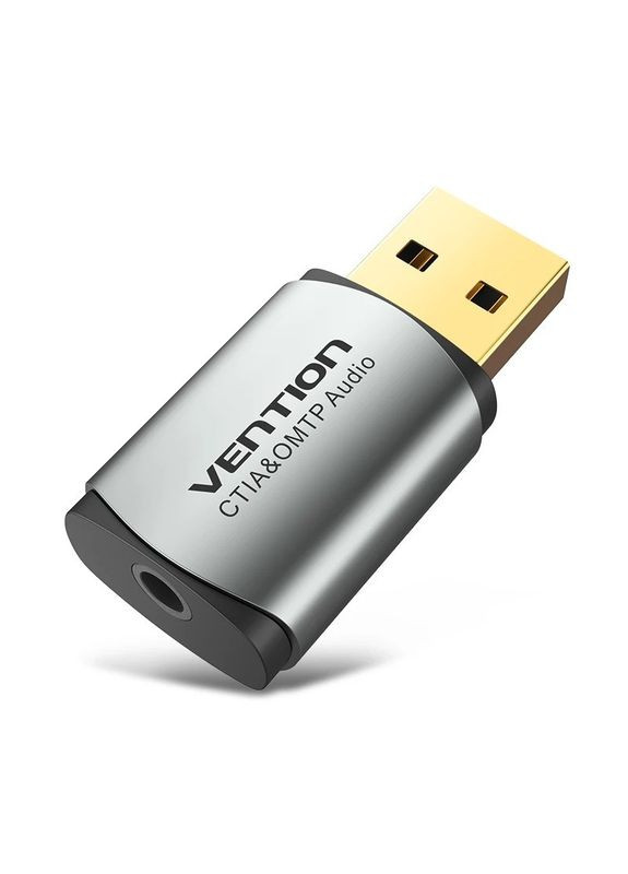 Зовнішня звукова карта USB 2 в 1 CDLH0, стереофонічна 2.1, з підтримкою OMTP & CTIA Vention (300523970)