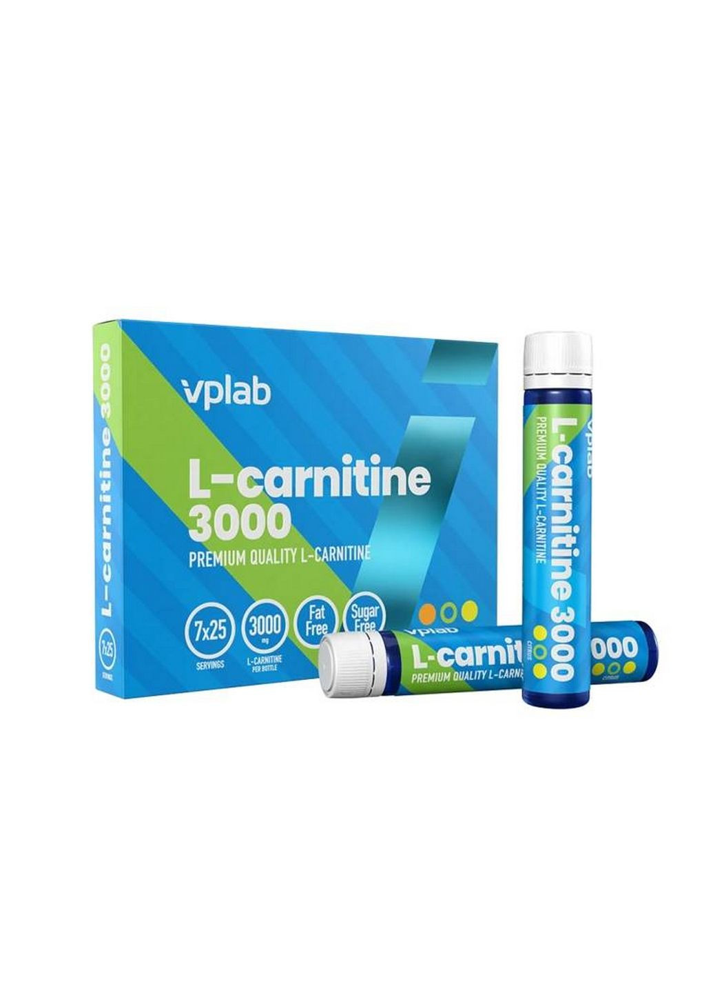 Жироспалювач L-Carnitine 3000, 7*25 мл - цитрус VPLab Nutrition (293477714)