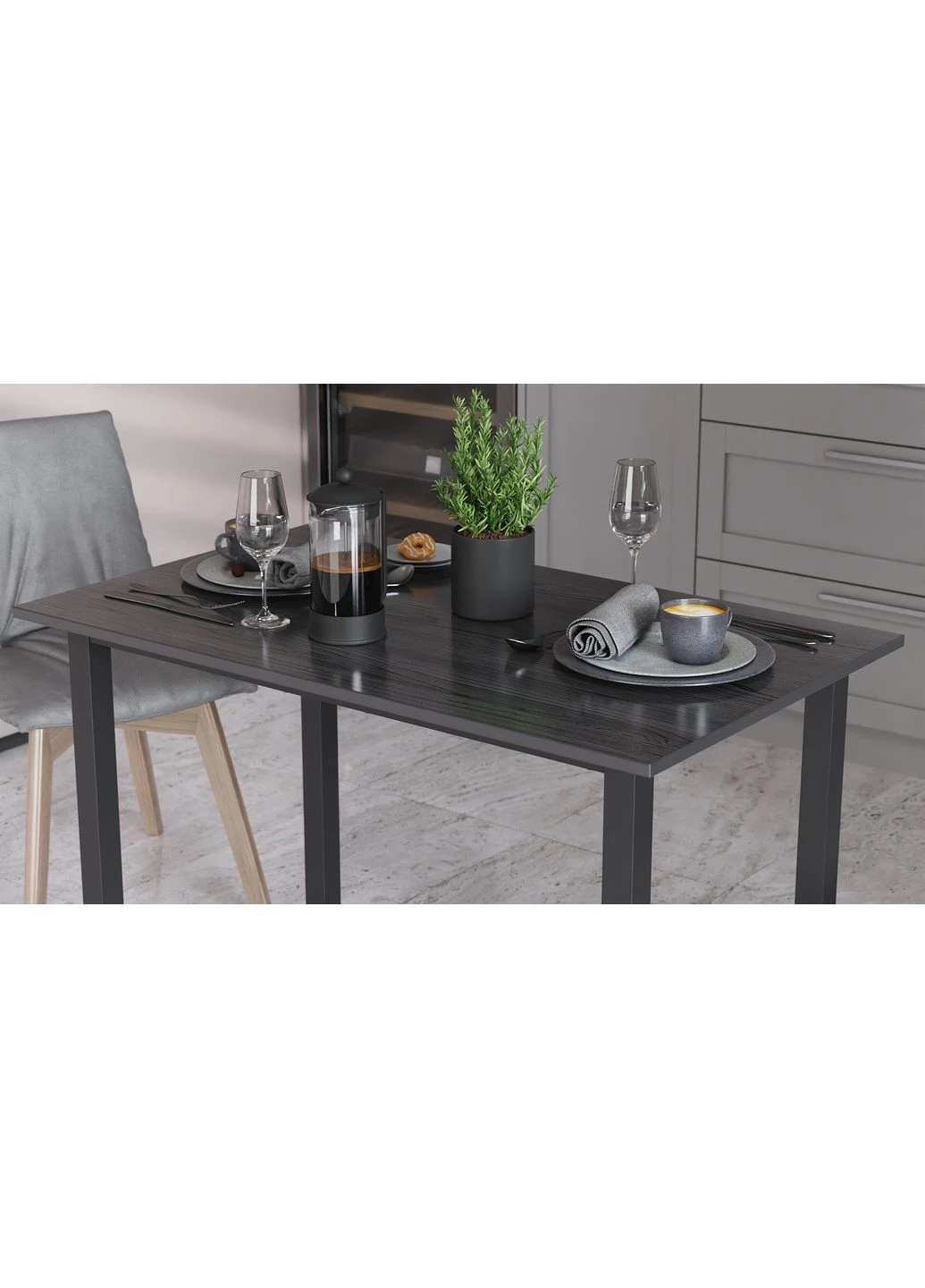 Стіл універсальний Knap 750x1200x700 Чорний метал ДСП 16 мм (FRD-106377) Ferrum-decor (398832724)