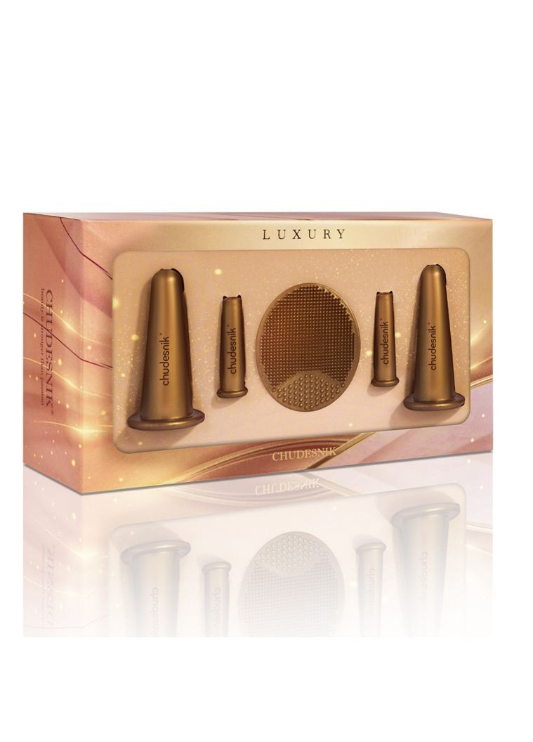 Банка масажна вакуумна для масажу обличчя Чудесник БМПН-5 (обличчя, повіки) 5 шт Бронзові ЧУДЄСНІК (352769177)