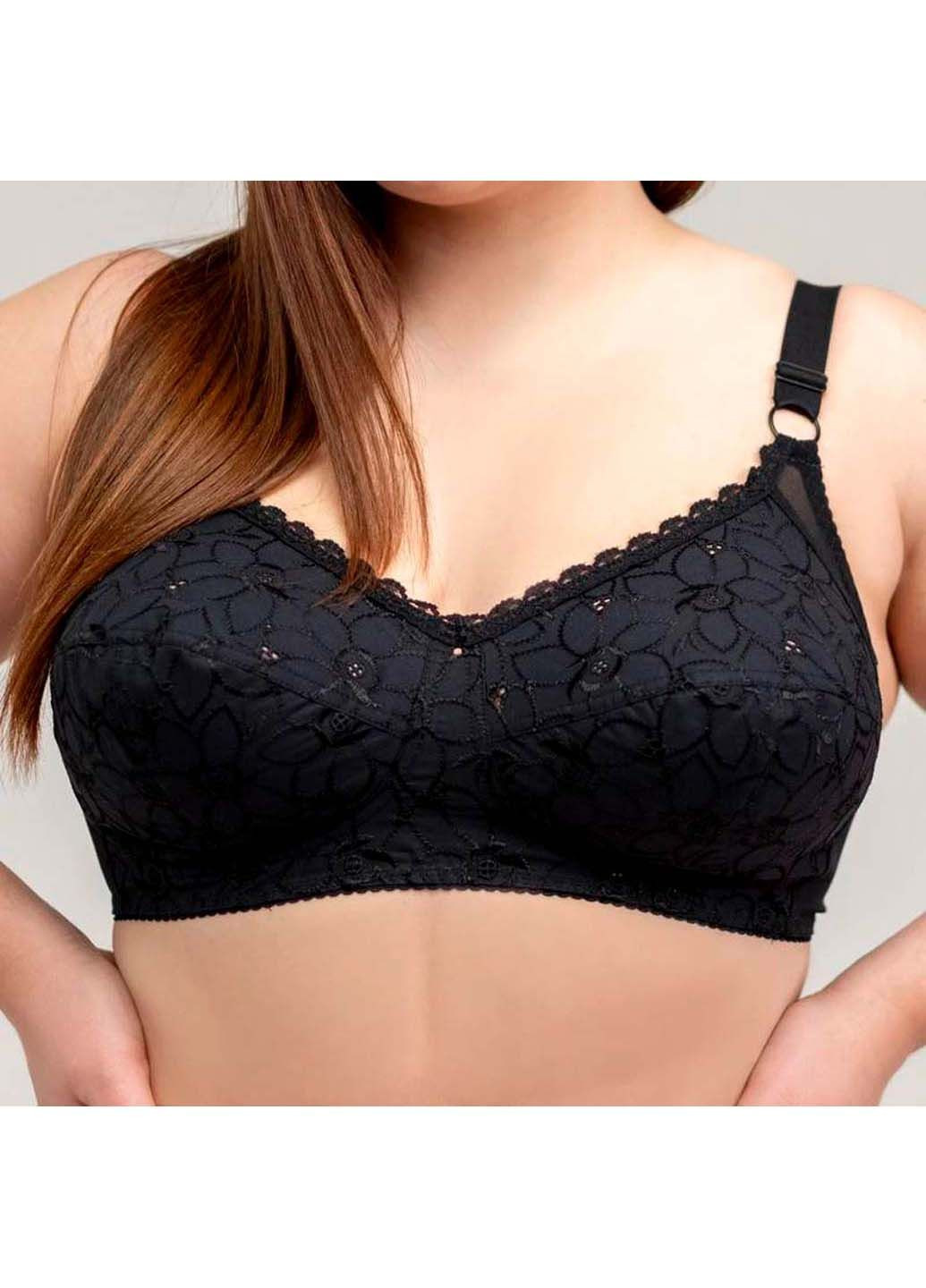 Чёрный бюстгальтер Elita без косточек хлопок, полиамид, эластан