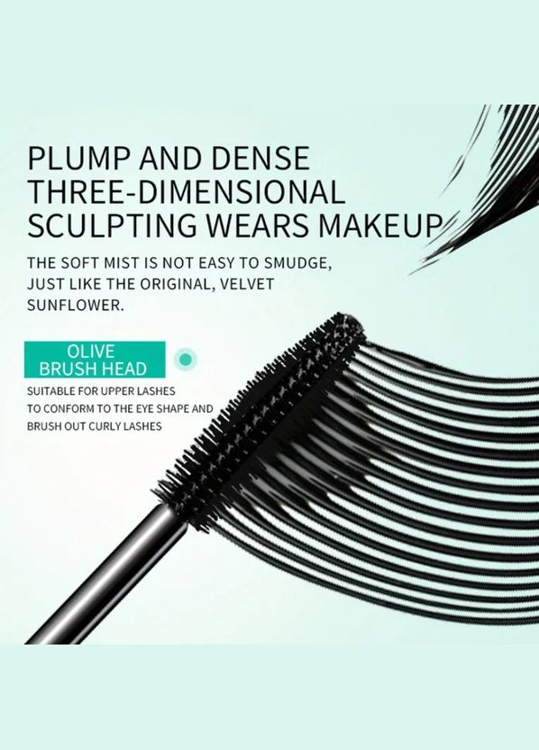Тушь для ресниц, водостойкая 4D Leezi Long Volume Mascara. Черная. No Brand (319847350)