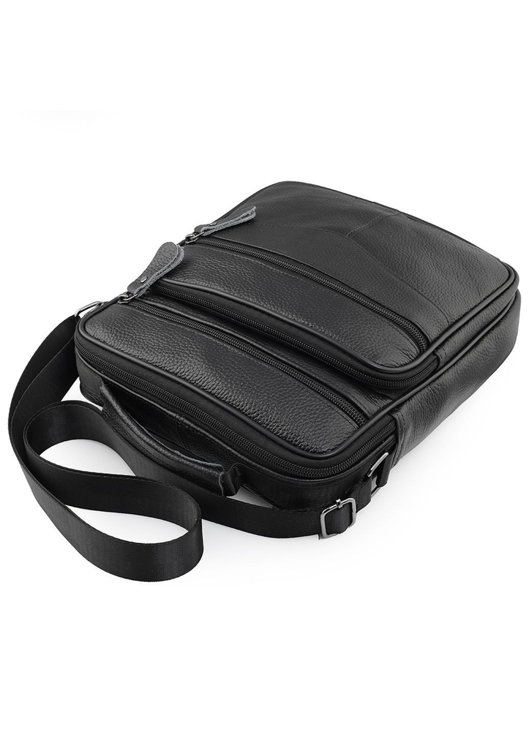 Шкіряна барсетка через плече Qvant 2428 - Чорна Tiding Барсетка (366889757)