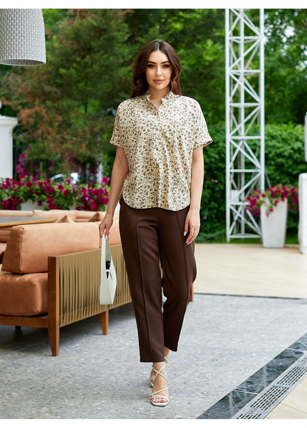 Бежевая рубашка DIA COSA