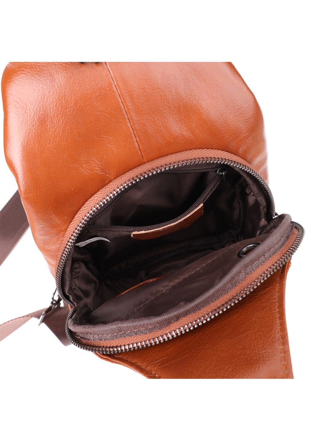 Зручна чоловіча сумка через плече з натуральної шкіри 23049 Рудий Vintage (357495044)