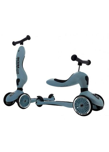 Самокат Scoot and Ride Highwaykick-1, сіро-синій () Scoot&Ride SR-160629-STEEL (353222968)