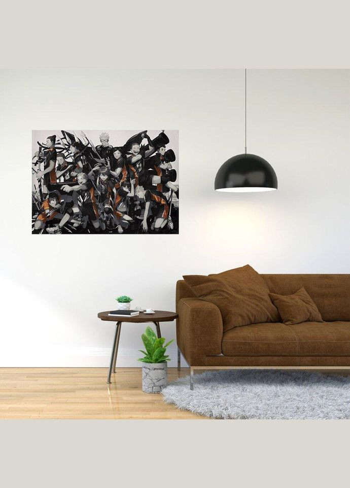 Плакат- с принтом "Haikyuu - Волейбол (спортивная манга аниме) 11" A2 A1 Кавун постер (316210552)