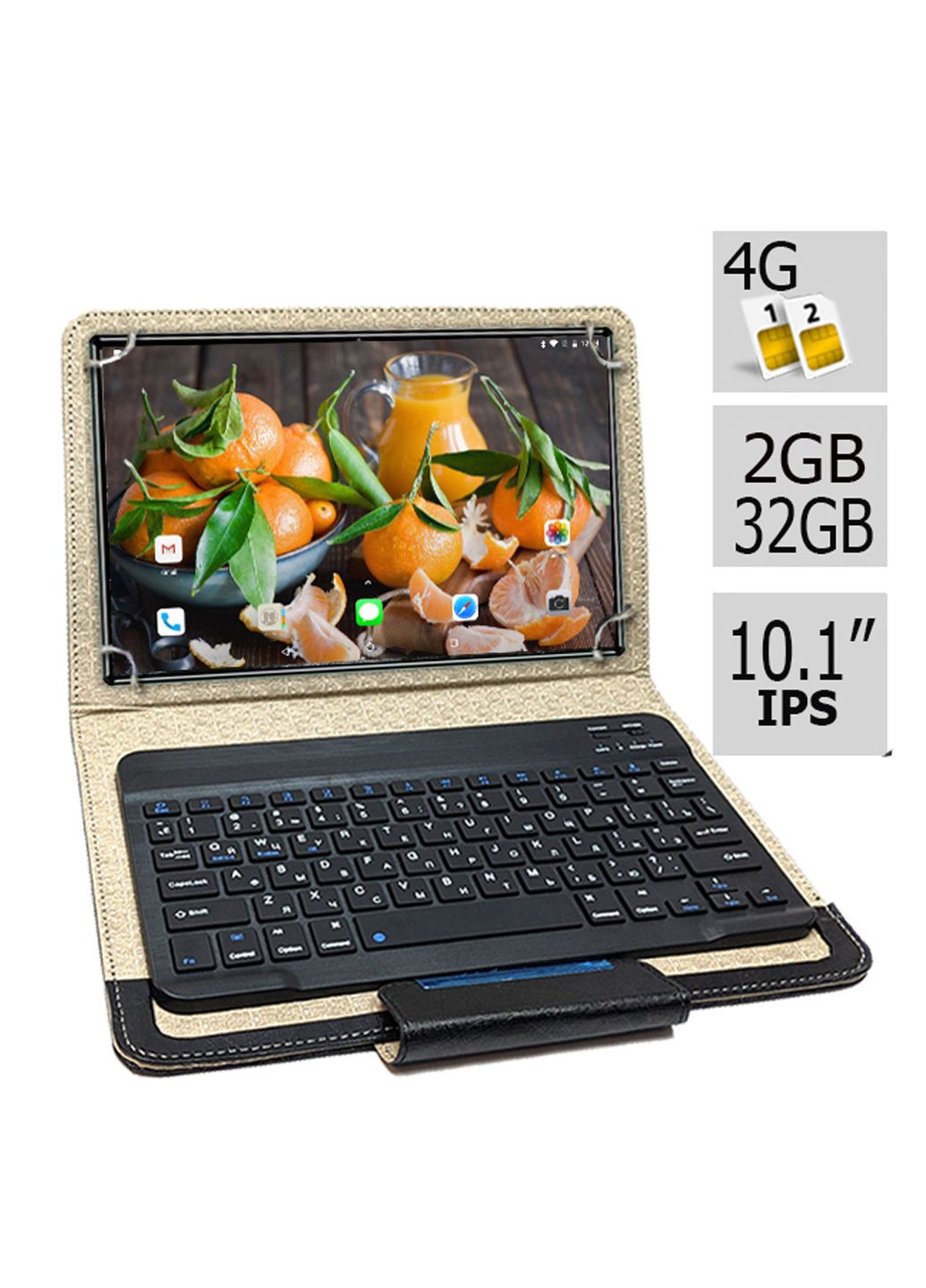 Планшет-телефон Blue 2/32 DUAL SIM IPS 10,1" з Bluetooth клавіатурою Adronix LTE Tab232 (322416187)