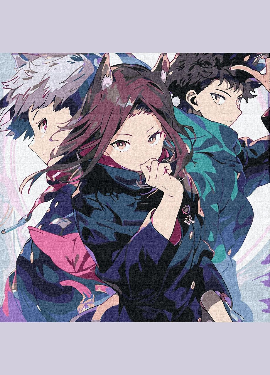 Картина по номерам Аниме. Прочная дружба 40*40 см KHO 8392 Ідейка (362533911)