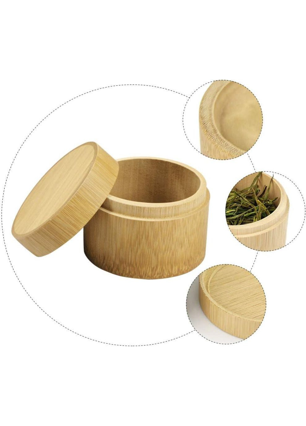 Бамбуковая баночка для чая Матча, емкость для хранения чая (R-18572-VS) No Brand (314926881)