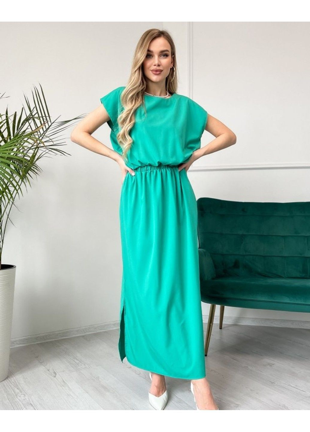 Зеленое повседневный платье 13830 m зеленый ISSA PLUS