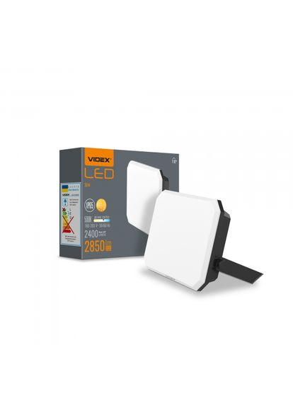 LED прожектор F3 30W 5000K 220V Black (VLE-F3-0305B) (VLE-F3-0305B) Videx (370241677)