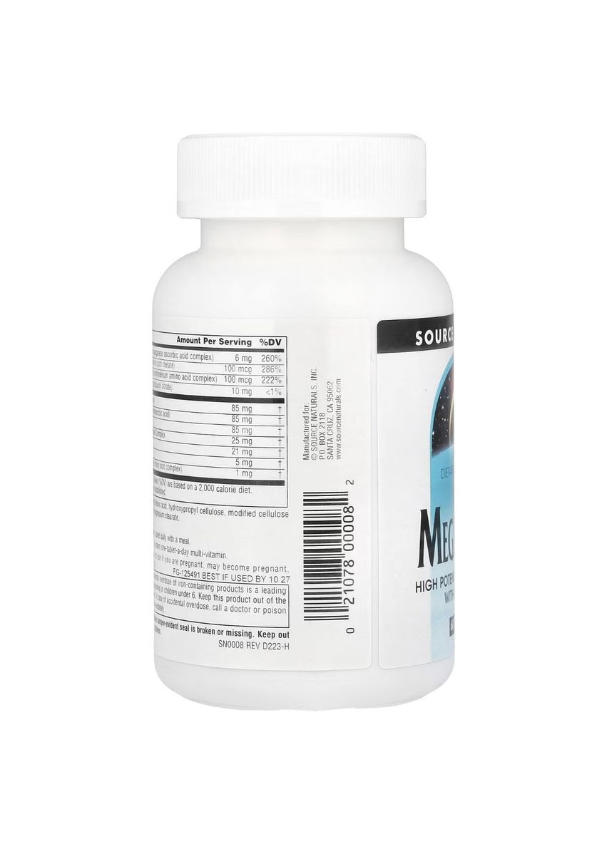 Комплекс Вітамінів та Мінералів, Mega-One,, 60 таблеток Source Naturals (326055273)