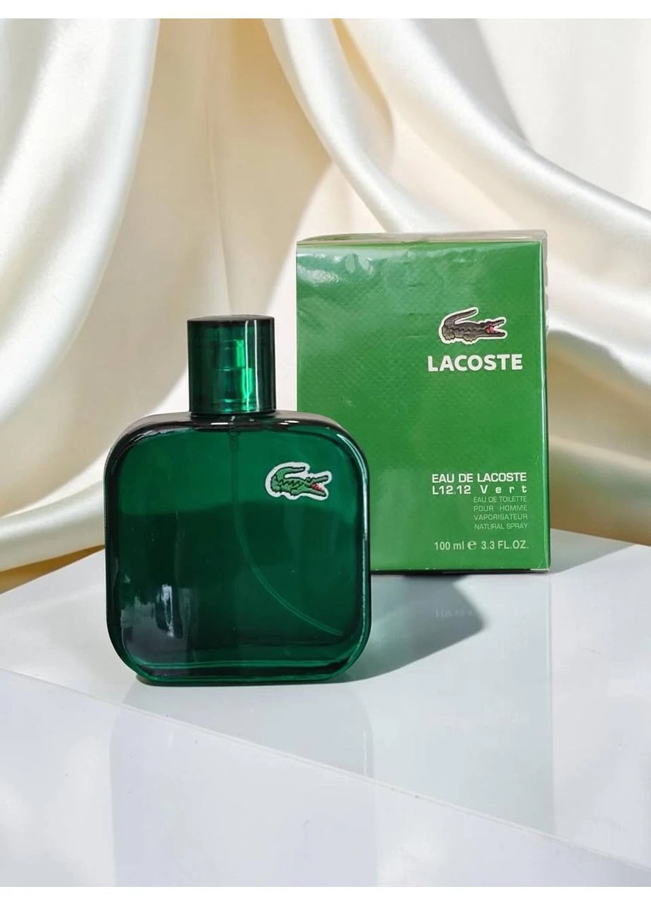 Чоловіча туалетна вода Lacoste L.12.12 Vert (Лакост Л.12.12 Верт) 100 мл Цитрусові Фужерні Зелені Стійкі Шлейфові No Brand (400501220)