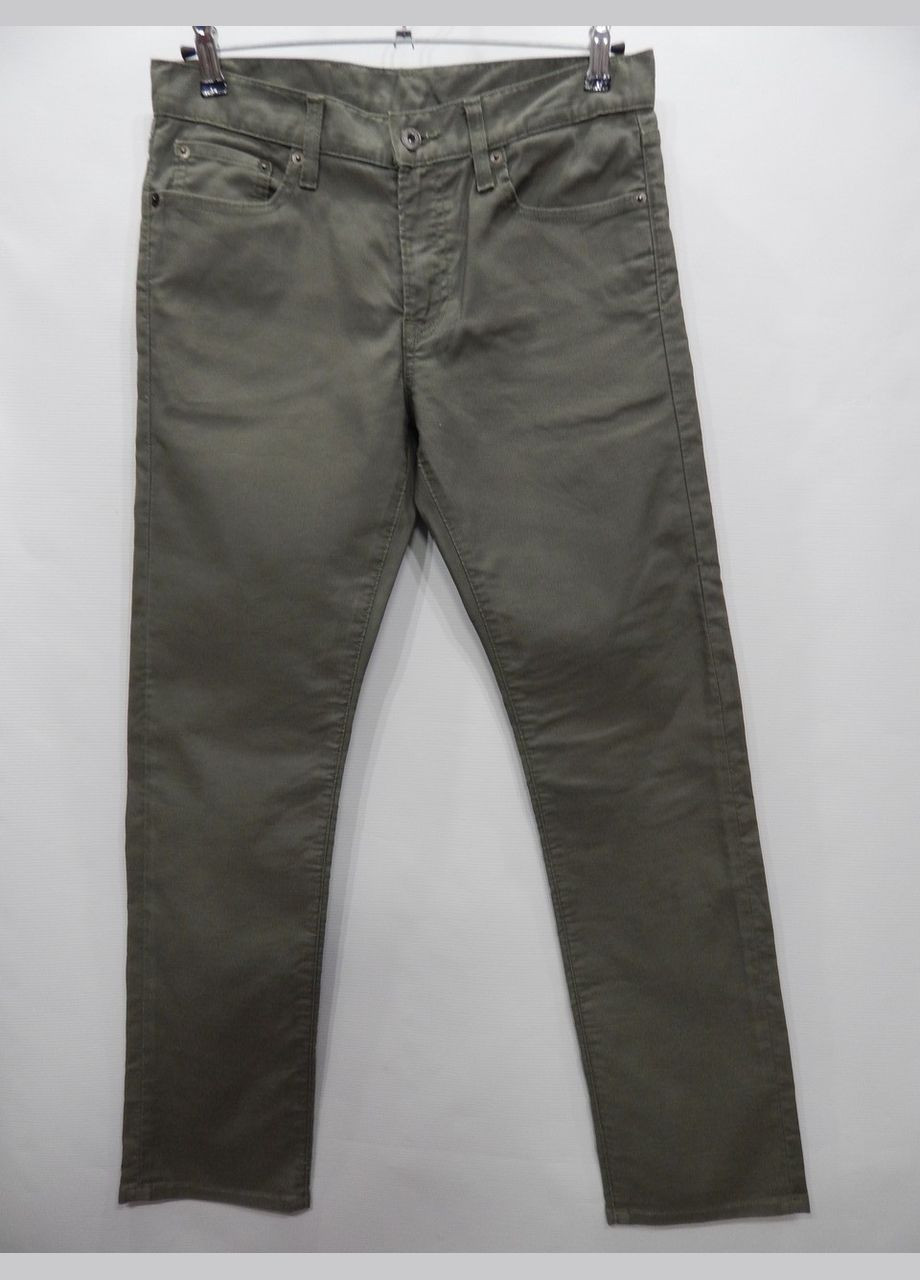 Хаки демисезонные джинсы мужские зауженные jeans оригинал (33х31) 095dgm (только в указанном размере, только 1 шт) Uniqlo