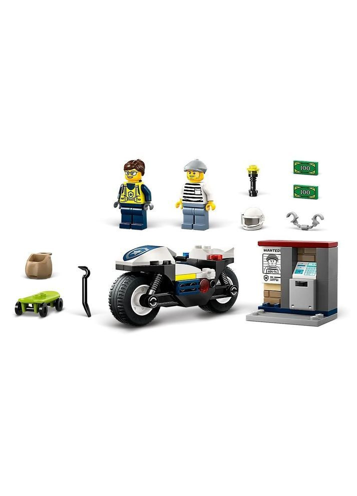 Конструктор City Переслідування на поліцейському мотоциклі, 65 деталей () Lego 60455 (370499079)