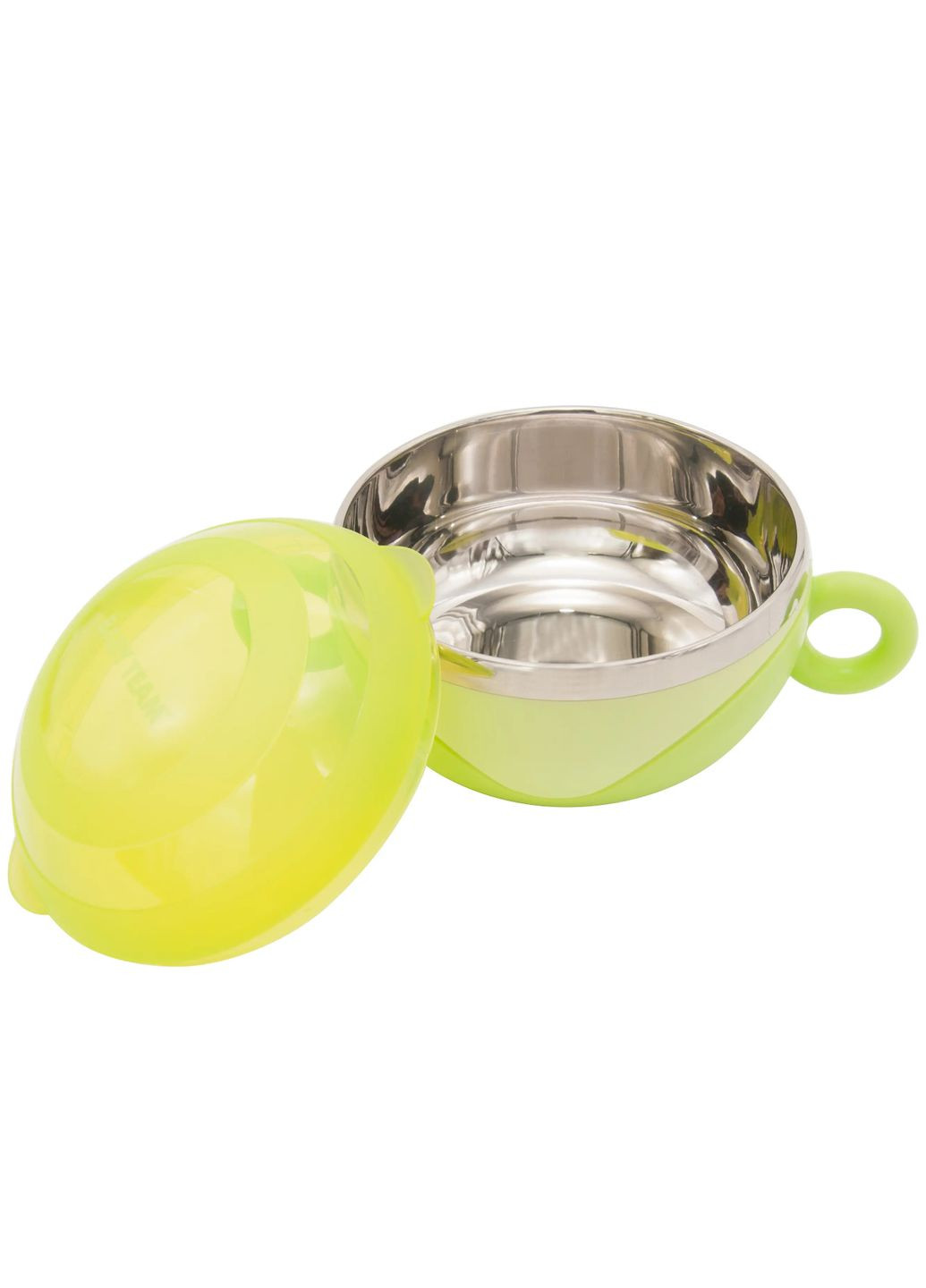 Тарілка глибока з нержавіючої сталі з кришкою та ручками, 240 мл, зелений () Baby Team 6092 (332943846)