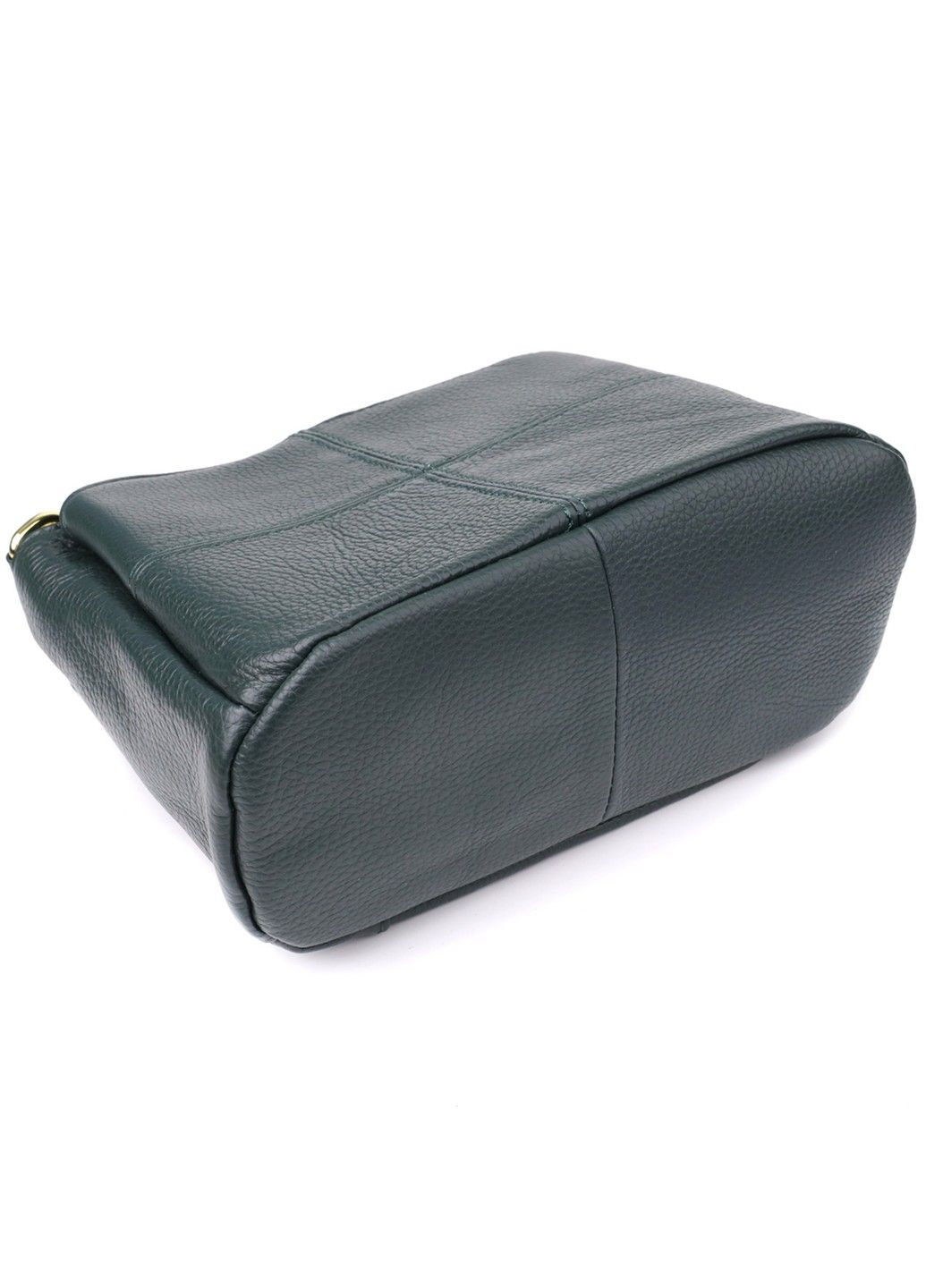 Елегантна шкіряна сумка для жінок з трьома відділеннями 22977 Зелений Vintage (357495025)