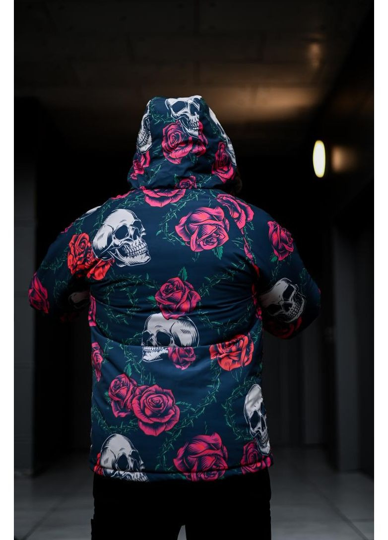 Комбінована демісезонна утеплений анорак з яскравим принтом No Brand