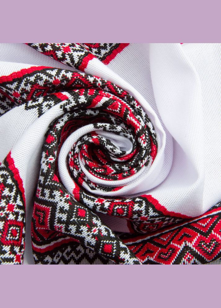 Ткань декоративная Анастасия с орнаментом красно-черная, этнический узор. IDEIA (303621106)