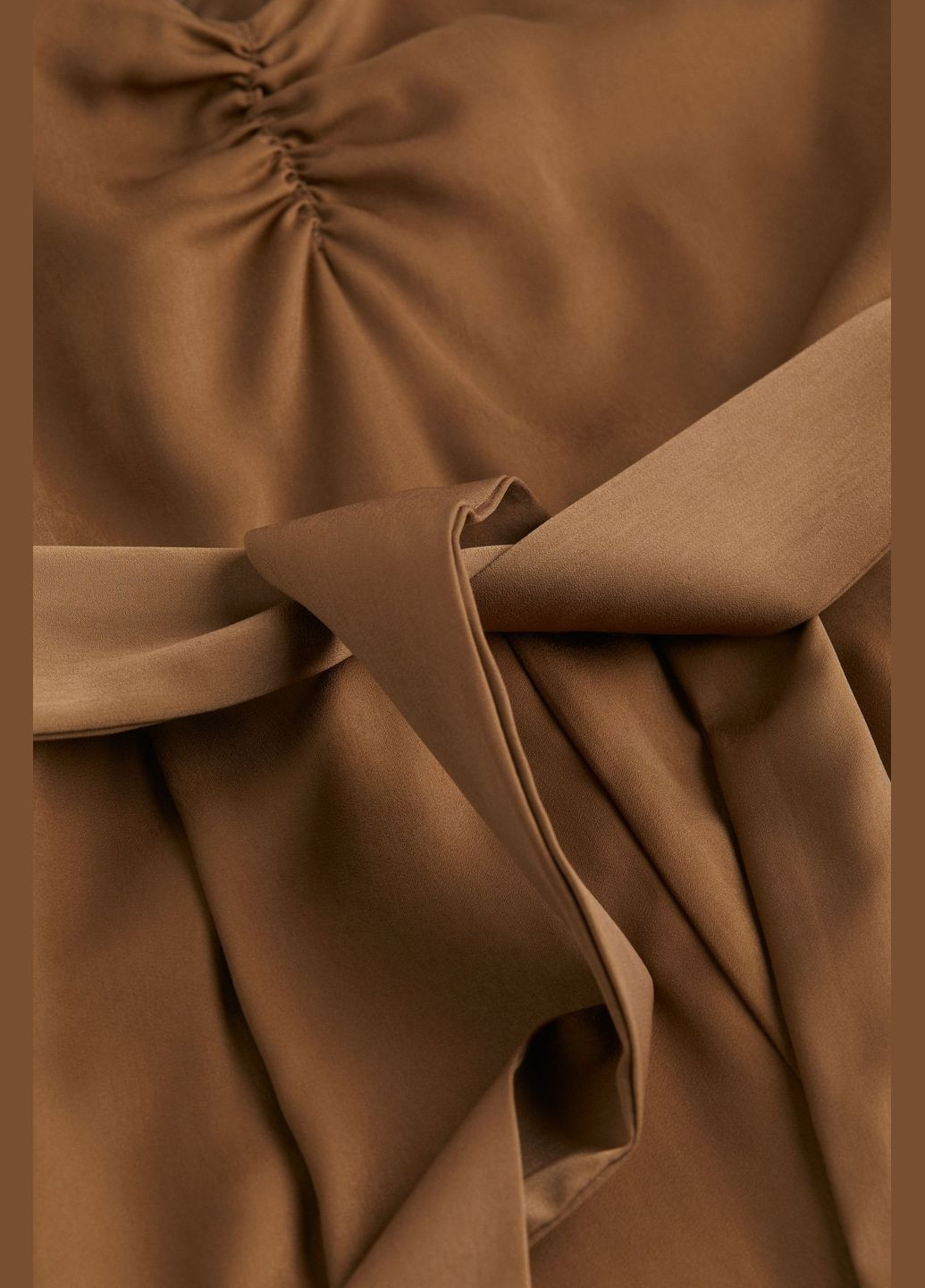 Комбинезон H&M однотонный коричневый повседневный полиэстер