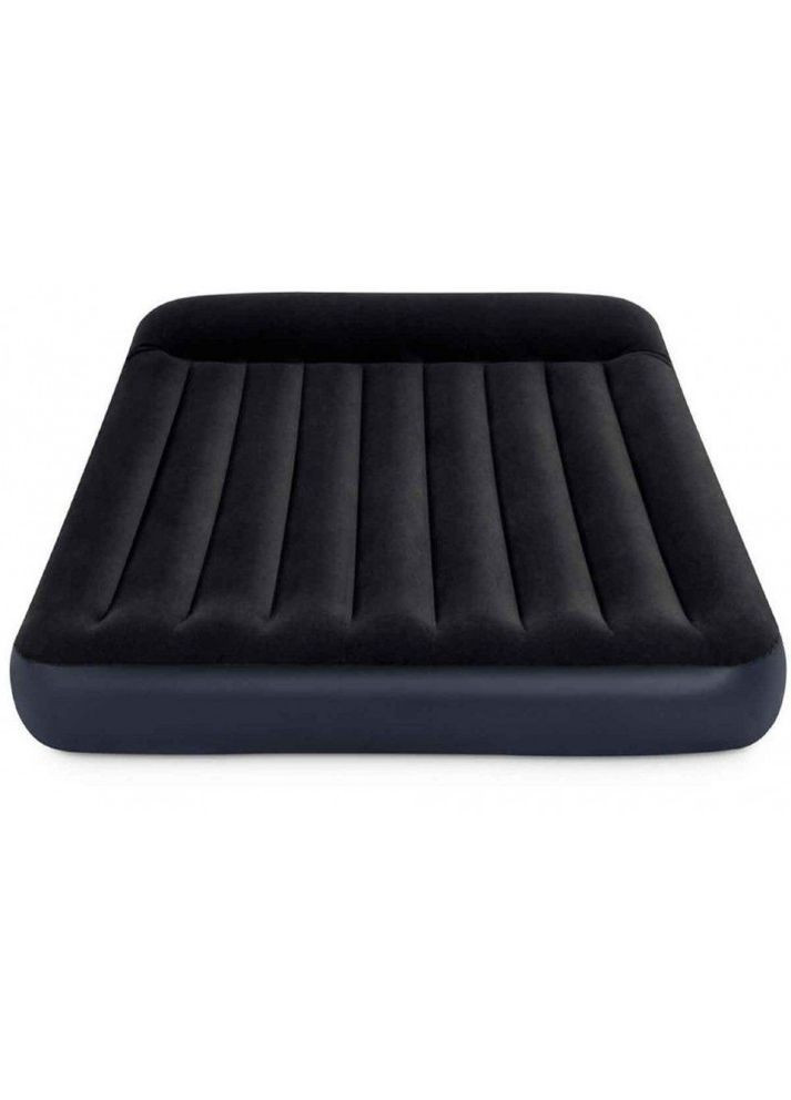 Зручний надувний матрац двоспальний 64143 Pillow Rest Classic Airbed (152 x 203 x 25 см), синій Intex (276070400)