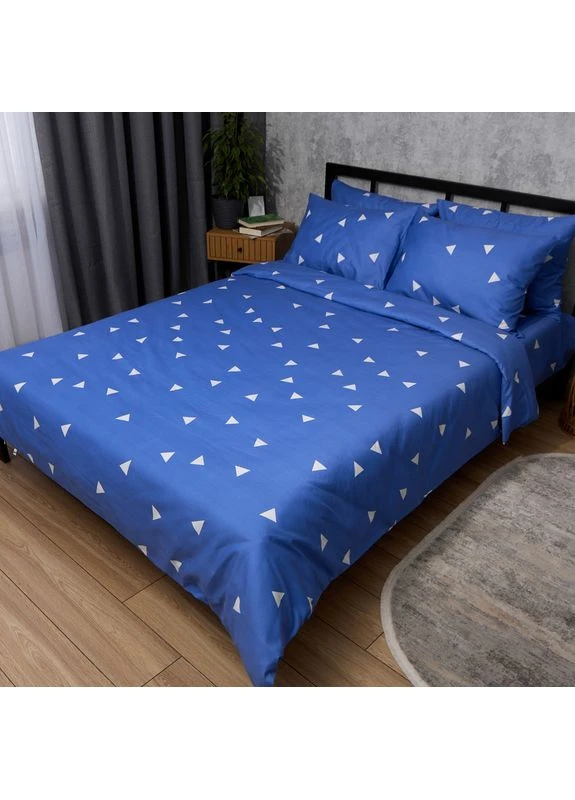 Комплект постельного белья MicroSatin Premium Полуторный 143х210 наволочки 4х70х70 (MS-820016189) Moon&Star Pure Indigo (400235411)