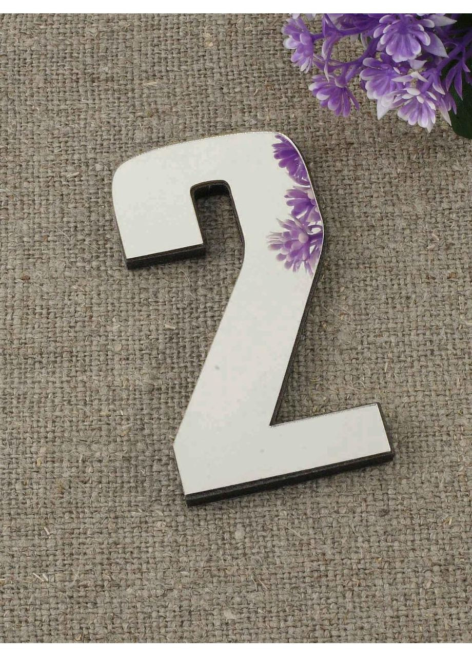 Цифры 3Д зеркальные объемные 0.6 см наклейка 10 см 1 шт. серебро Ваша Світлість (366334488)