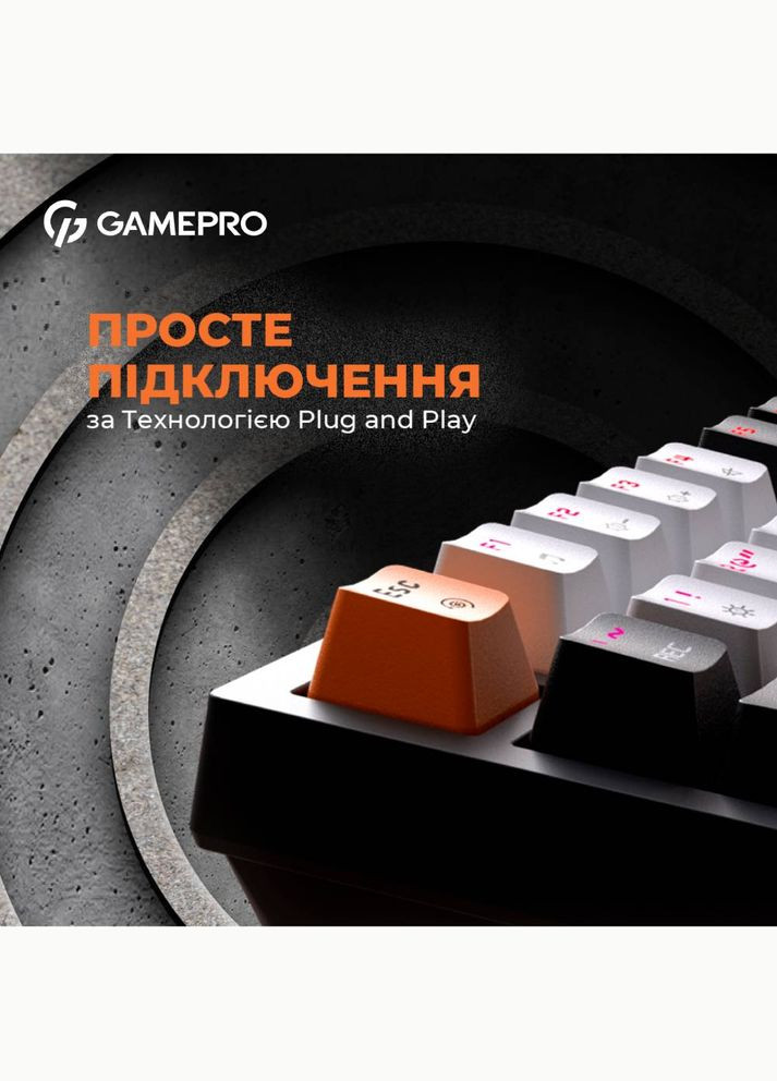 Клавіатура MK160 Outemu Red Hot-Swap USB Black (MK160B) GAMEPRO (307626482)
