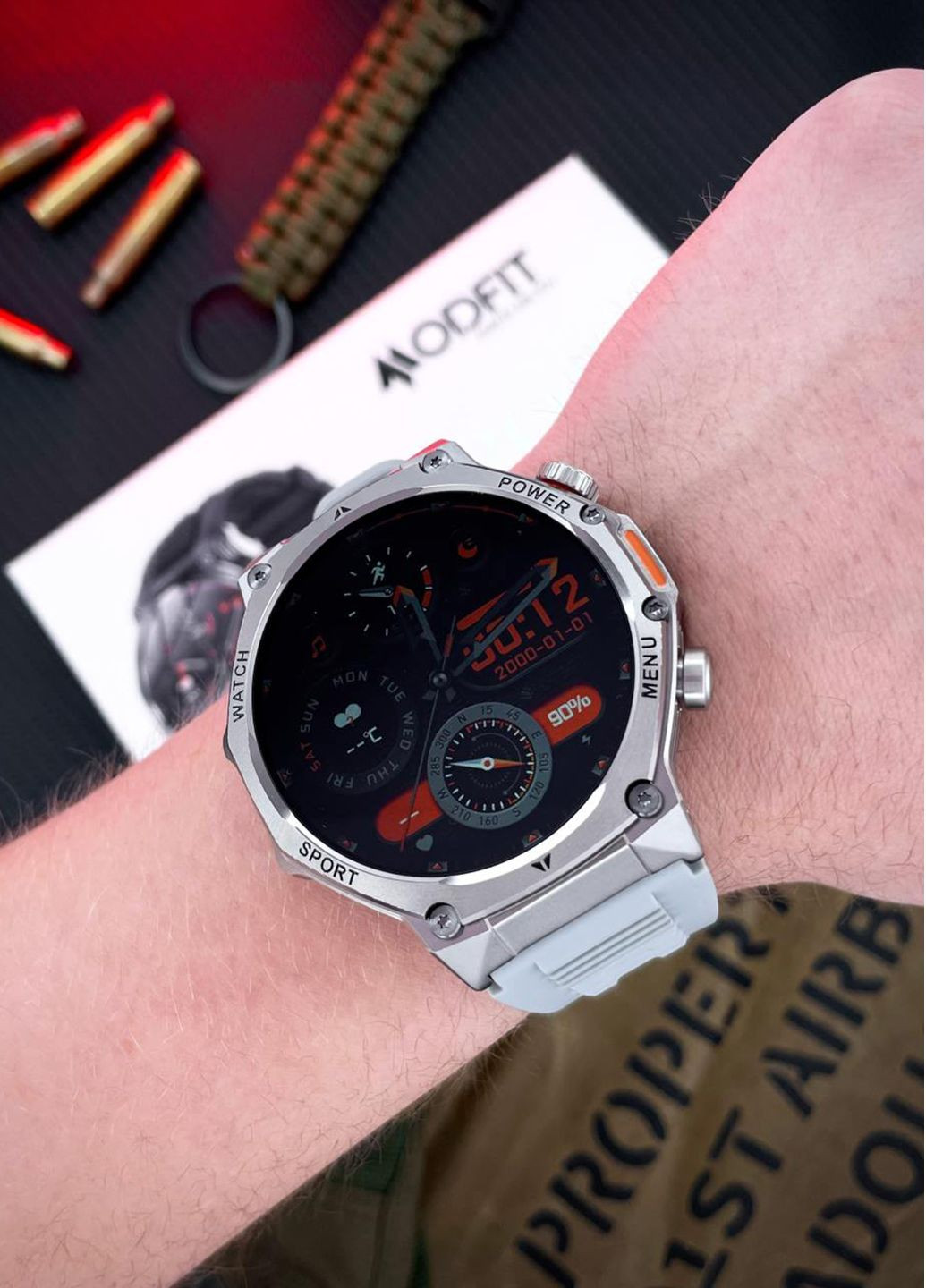 Чоловічий розумний годинник Silver Silica Modfit Titan-X (356130704)