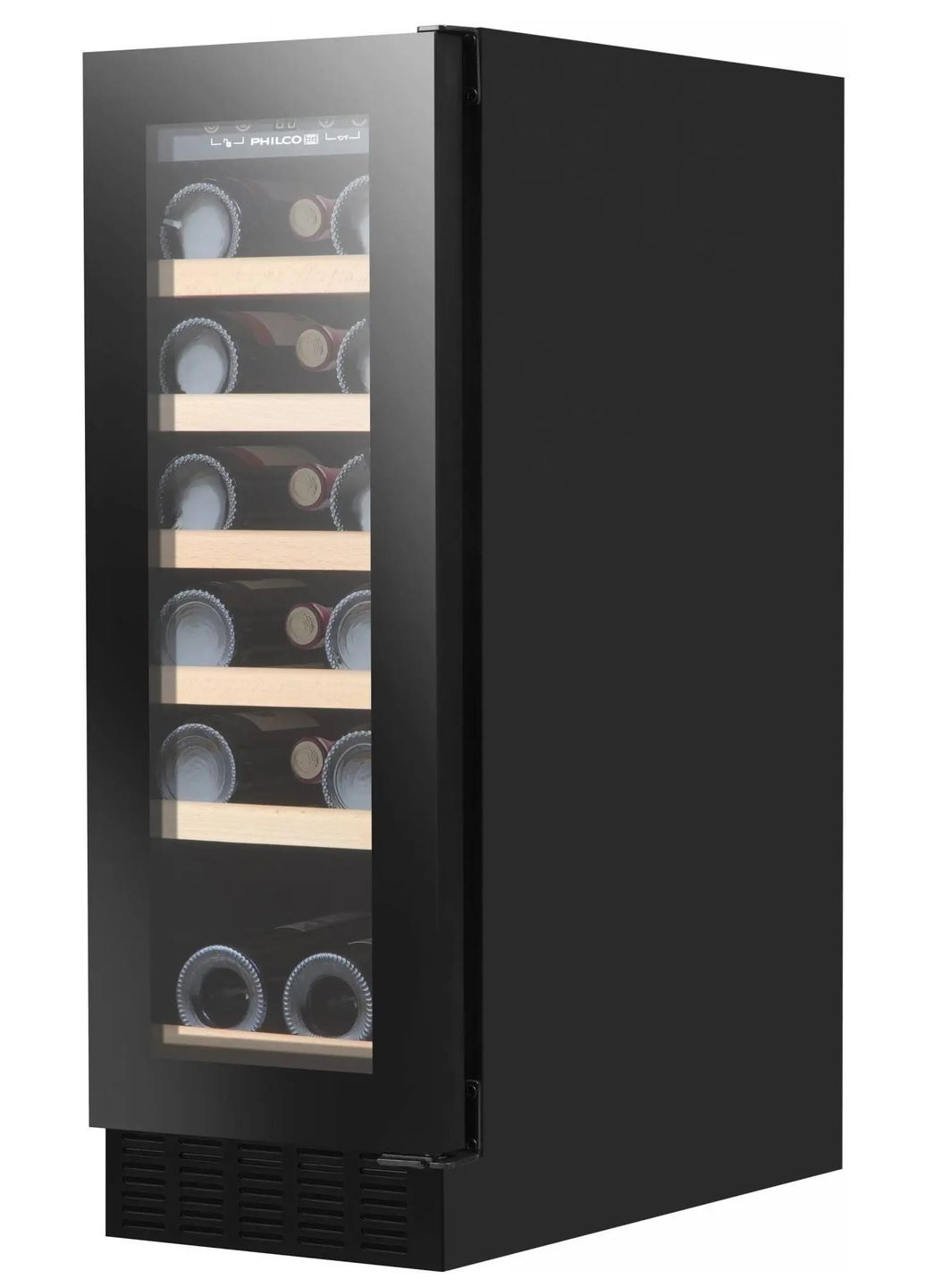 Холодильник для вина, 81х30х57, холод.відд.-58л, зон - 1, пляш-19, диспл, підсвітка, PHILCO (314929970)