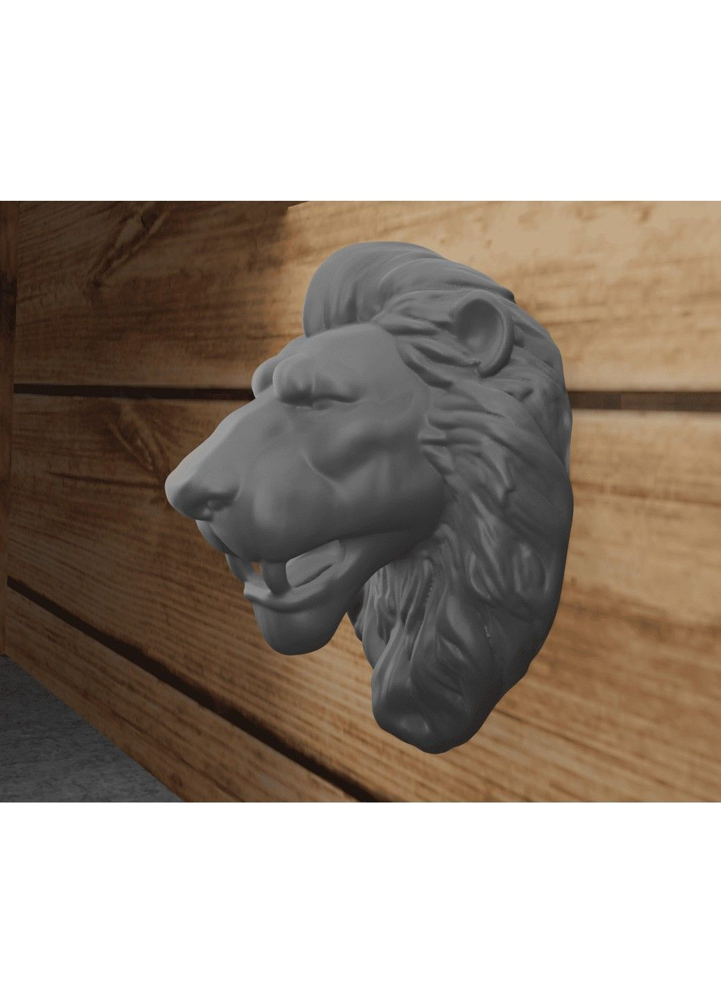 Декоративне панно «Голова лева» з кріпленням на стіну ЗаСвіт (369718488)