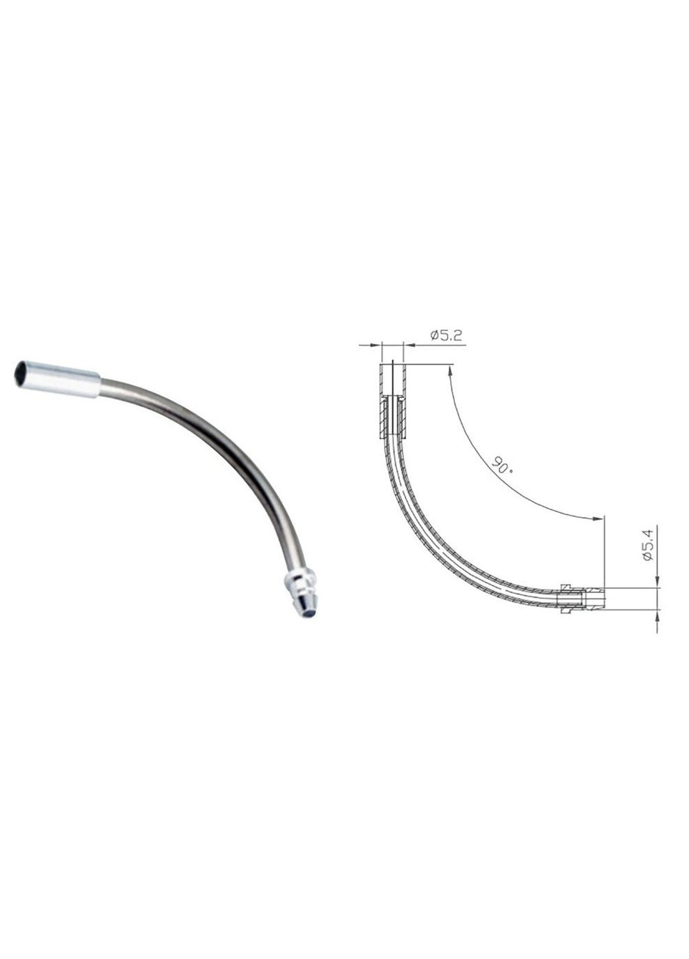 Направляющая трубка тормозного троса на V-br, угол 90o (10 шт.) в упаковке) Alligator (369373507)