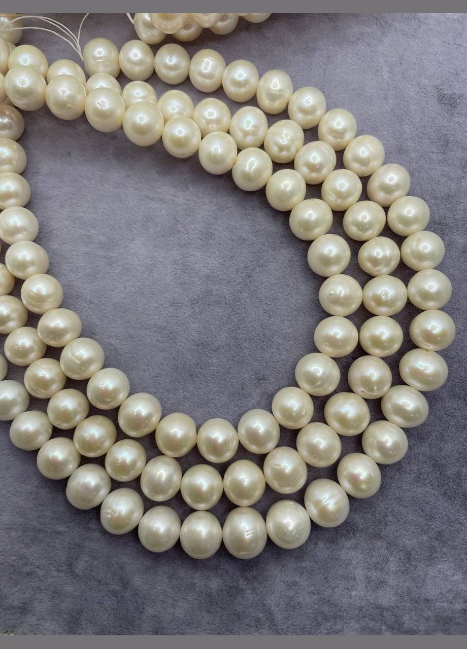 Перли на нитці без замка 11-12 мм 40 см Білий 9637 No Brand (311686470)