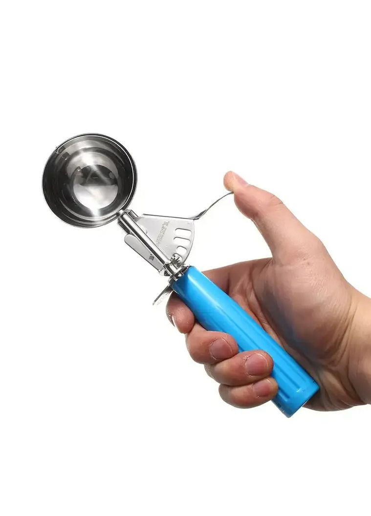 Ложка для морозива, бісквітного тіста, замороженого йогурту з вибором розміру кульки 23 см Білий Kitchen Master (301023027)