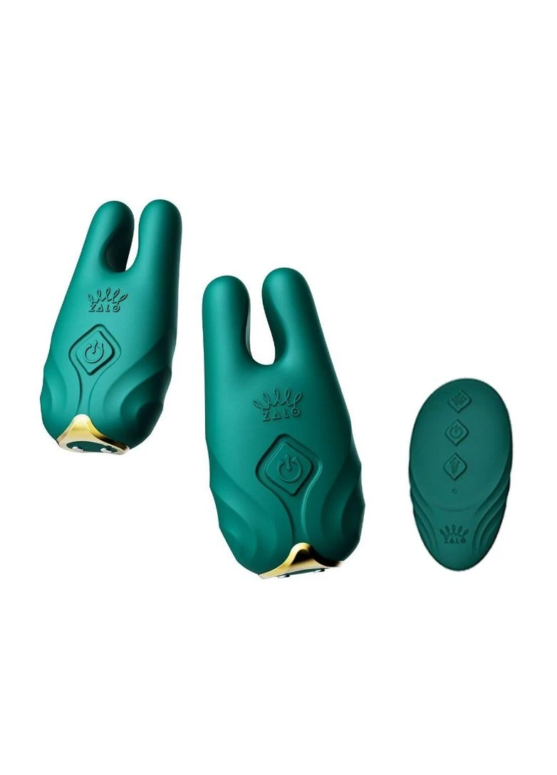 Смарт-вібратор для грудей Nave Turquoise Green, пульт ДК, робота через додаток Zalo (315339955)