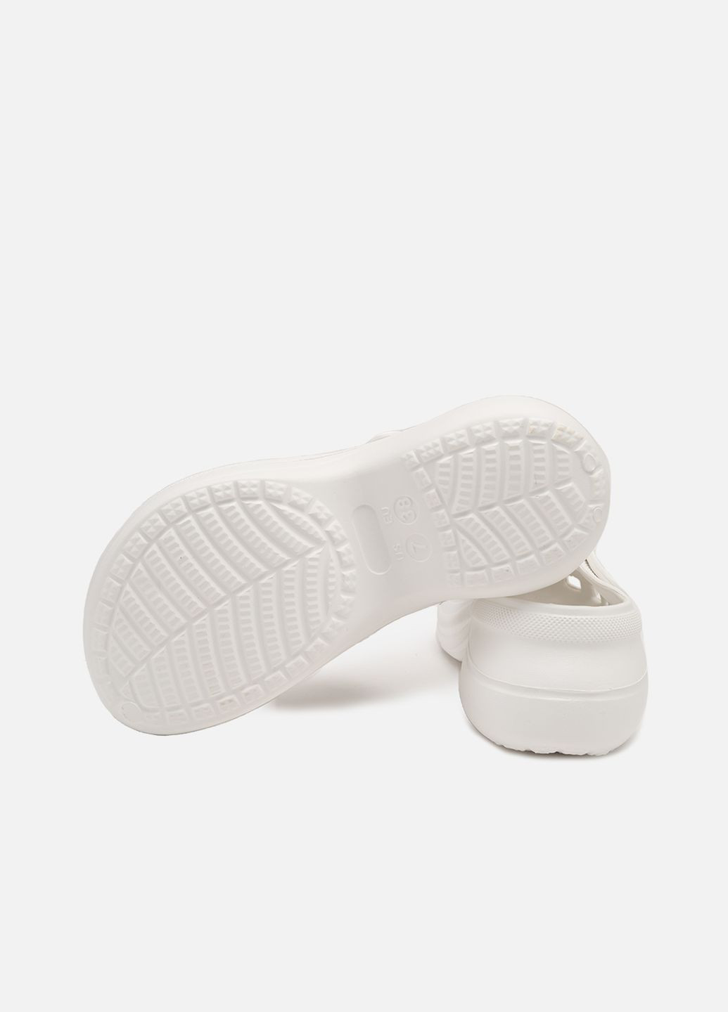 Женские кроксы цвет белый ЦБ-00263884 Stilli (308346615)