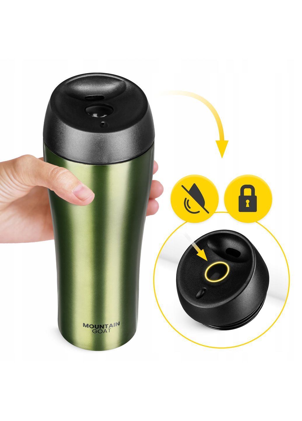 Термокружка Travel 0.38 л Green () Mountain Goat P-5905973406949 (367610321)