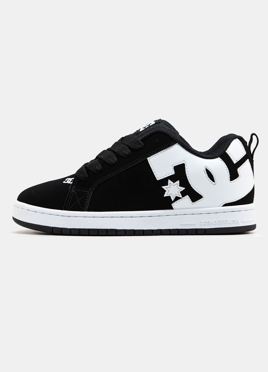 Чорно-білі всесезон кросівки чоловічі і жіночі dc shoes court graffik black white | дс шуз чорно-білі No Brand