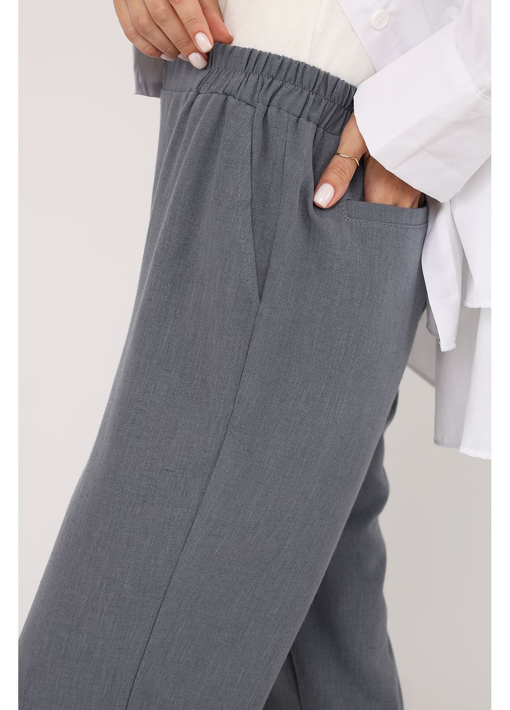 Штаны зауженные женские цвет серый CB-00276442 Yuki (333801871)