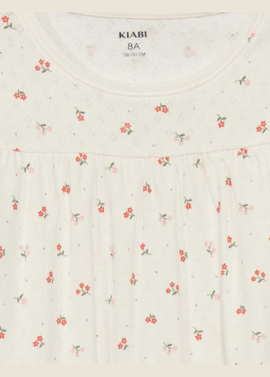 Ночная рубашка,белый в цветы, Kiabi (291163342)