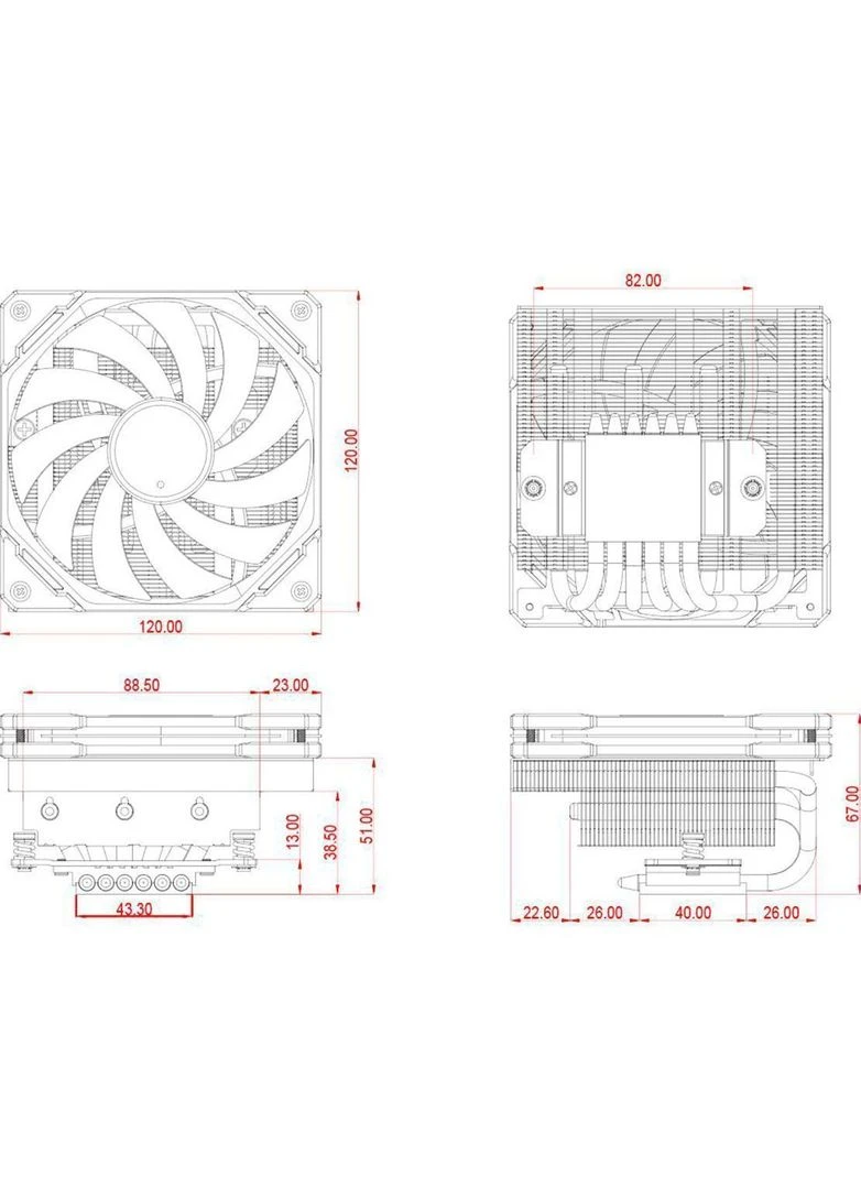 Кулер для процессора IS-67-XT White [148502] ID-Cooling (400899220)