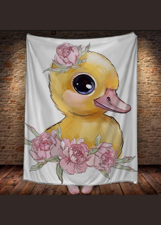 Плед с 3D-принтом Жёлтый утёнок Перша Креативна мануфактура PERFECTUS Плед (301868647)