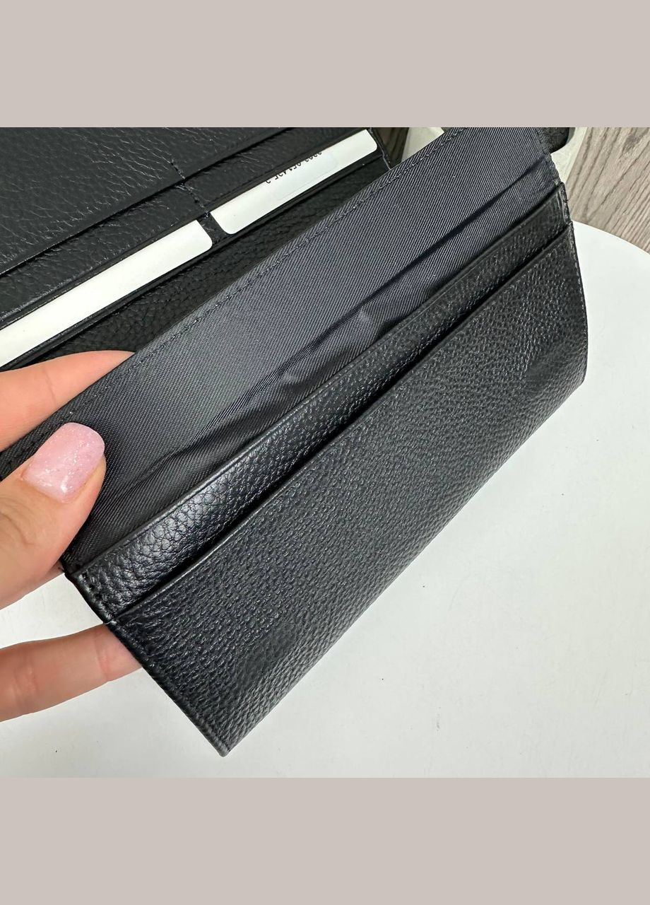 Класичний жіночий шкіряний гаманець портмоне для жінок чорний Classic (331770973)