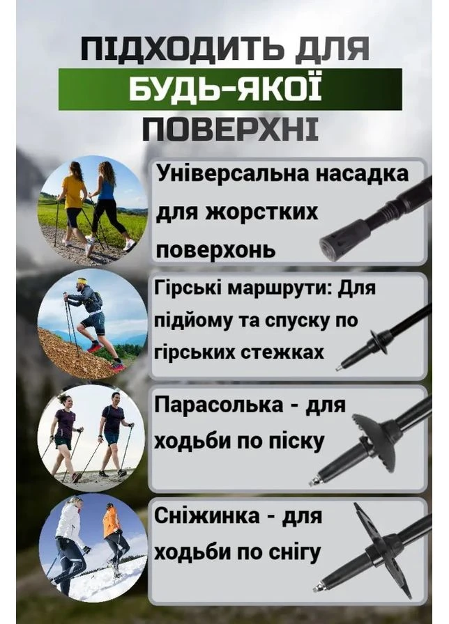 Трекінгові палиці 9106 Fika Black/Yellow 60-135 см (пара) () PowerPlay PP_9106_FIKA_Bl/Yellow (380878337)