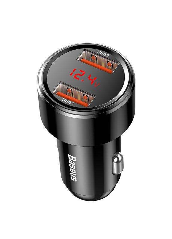 Автомобільний зарядний пристрій Dual QC Digital Display 45W (CCMLC20A-01) Baseus Magic Series (372678453)
