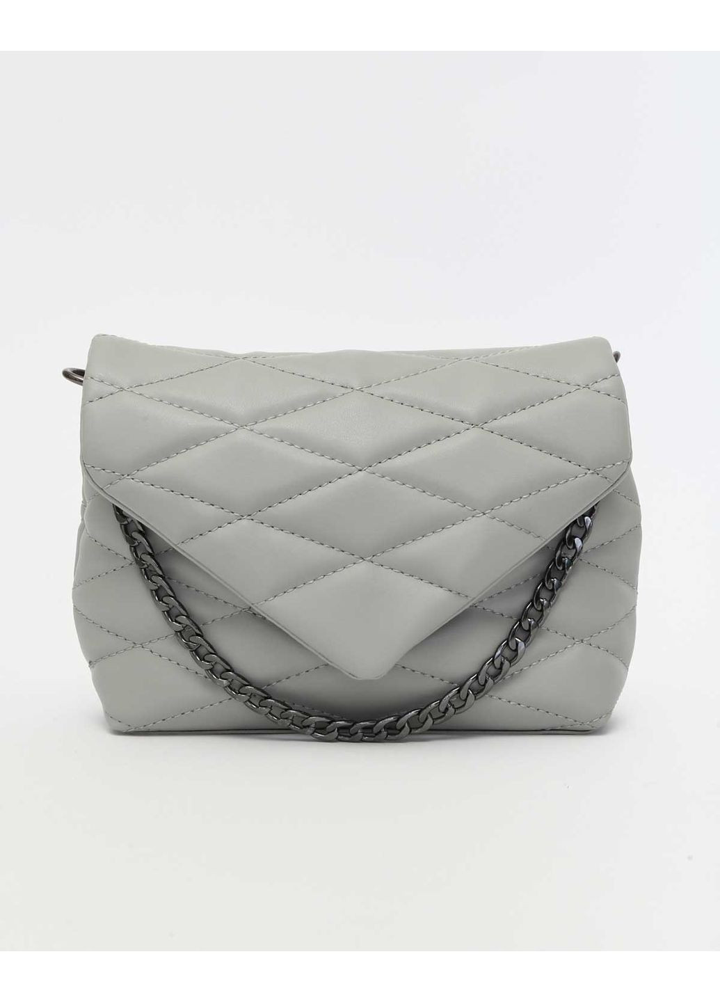 Жіноча сумка Шейла від сіра екокожа молодіжна стьобана сумка на плече з кишенями ProDobro (367266688)