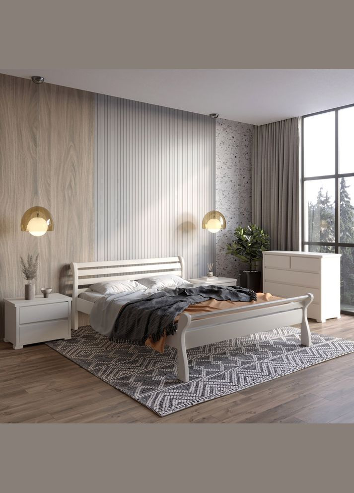 Полуторне дерев'яне ліжко Верона (S2005Y50R) 120х200 см (MBG-4423) Mebigrand (366027786)